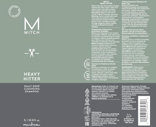 MITCH Heavy Hitter cuida el cuero cabelludo y mantiene el color con suavidad