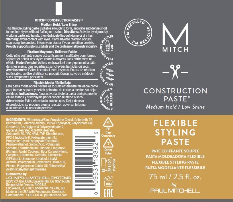MITCH Pasta de Construcción: aplicación manual para moldeado preciso.