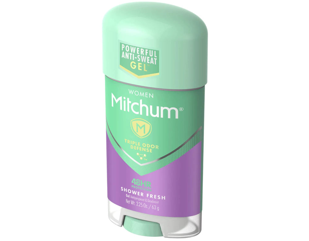 Mitchum Avanzado Mujer gel antitranspirante, etiqueta clara facilita identificar el producto.