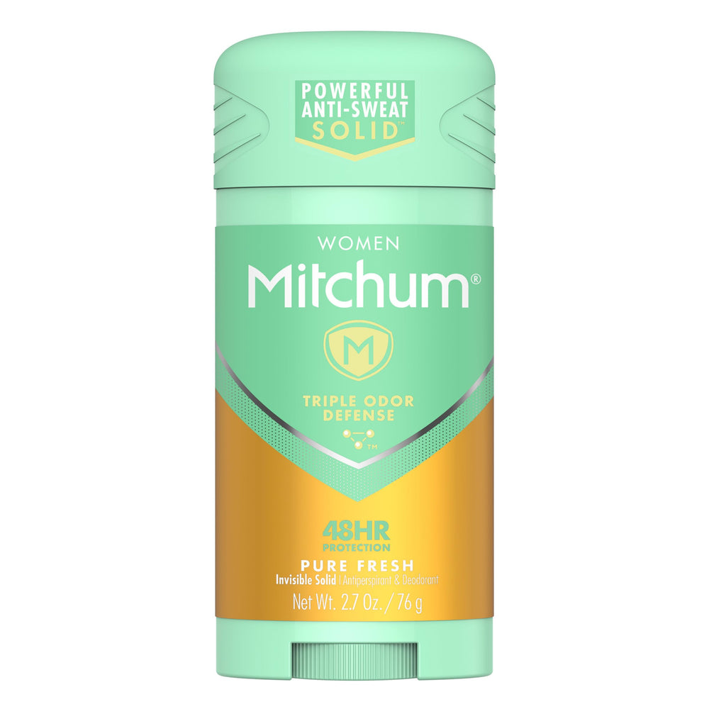 Desodorante Mitchum Pure Fresh en barra invisible para uso diario.