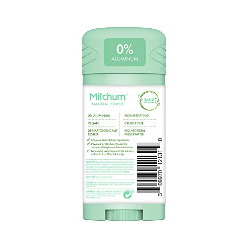Mitchum Desodorante Natural Power para mujer con Eucalipto, envase: 96% ingredientes naturales.