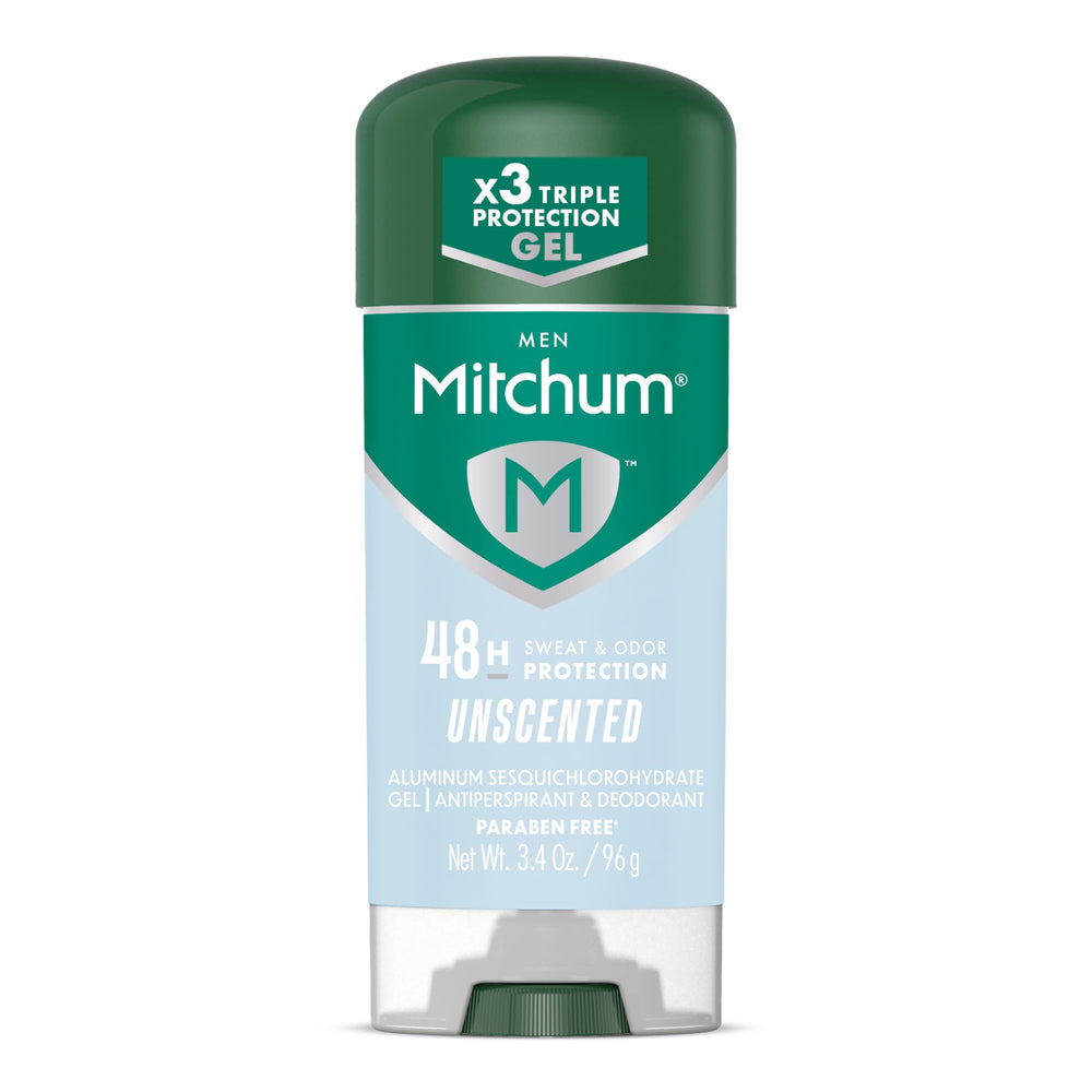 Mitchum gel antitranspirante 48h: aplicación suave y protección prolongada para días activos.