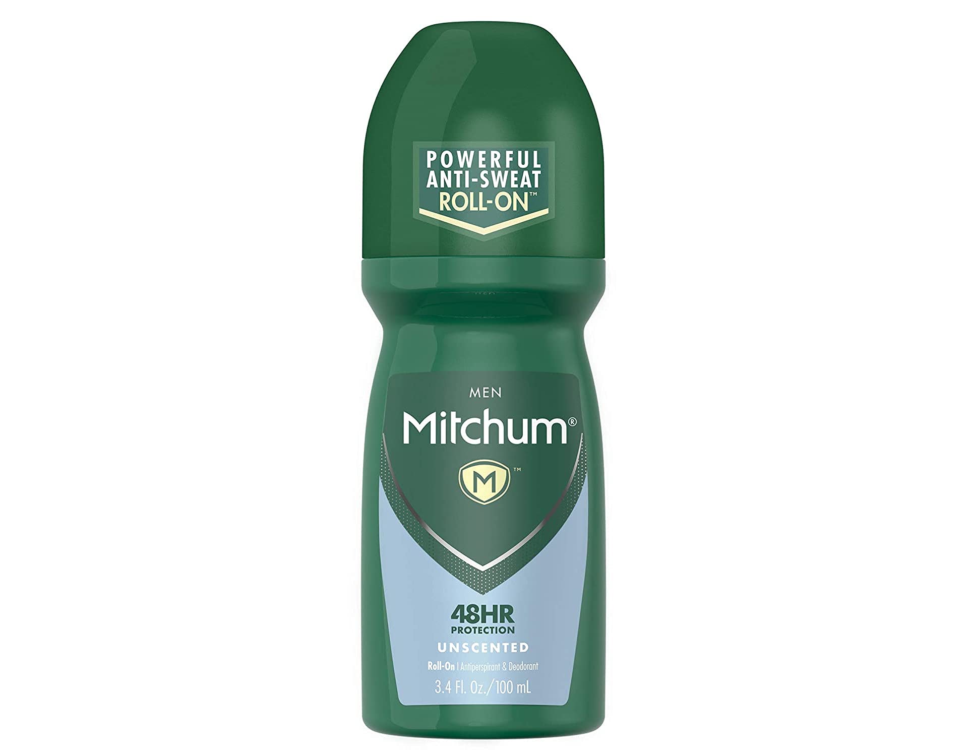 Etiqueta de Mitchum Roll-On sin fragancia, protección de 48 horas