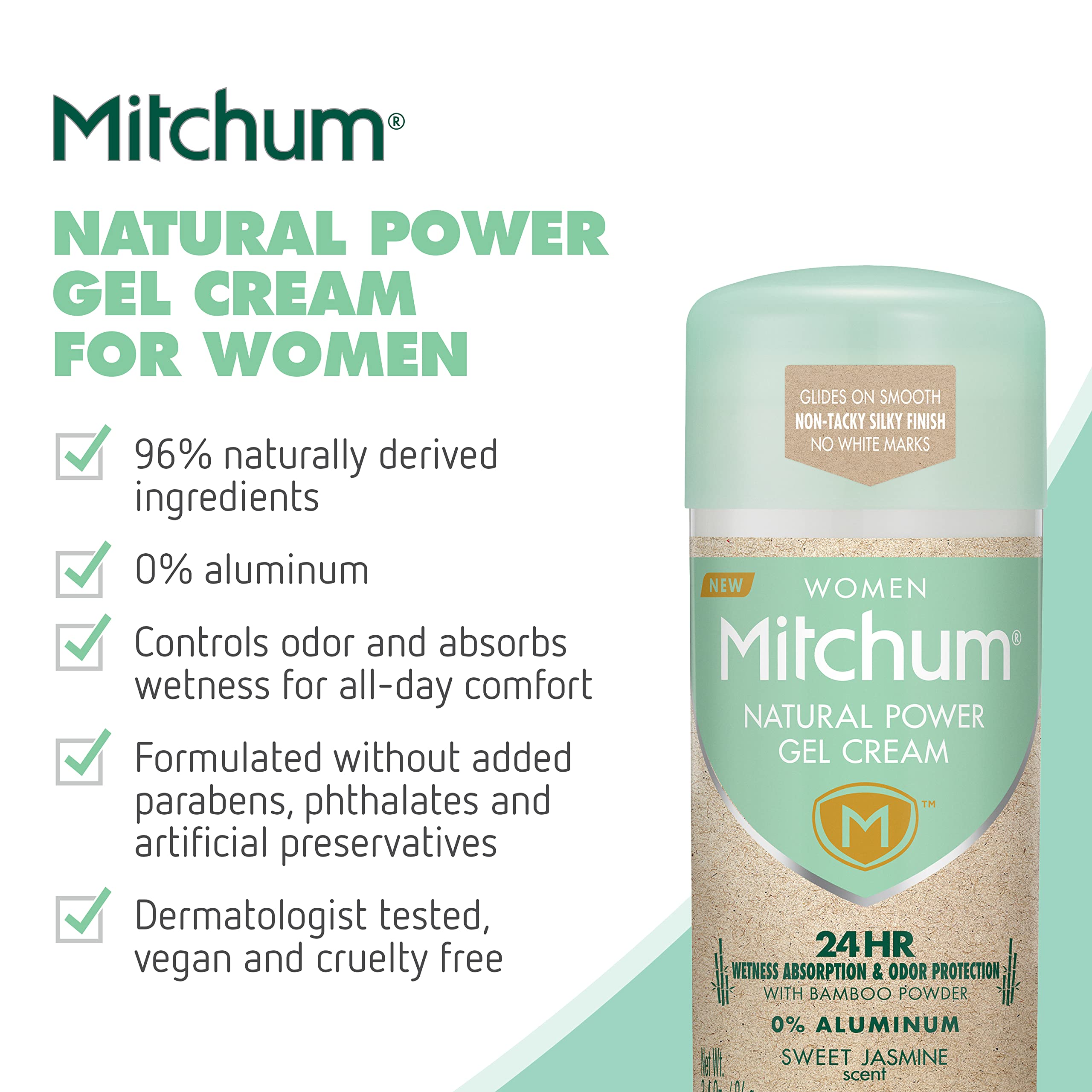Mitchum Jazmín dulce, fragancia agradable y protección contra olores