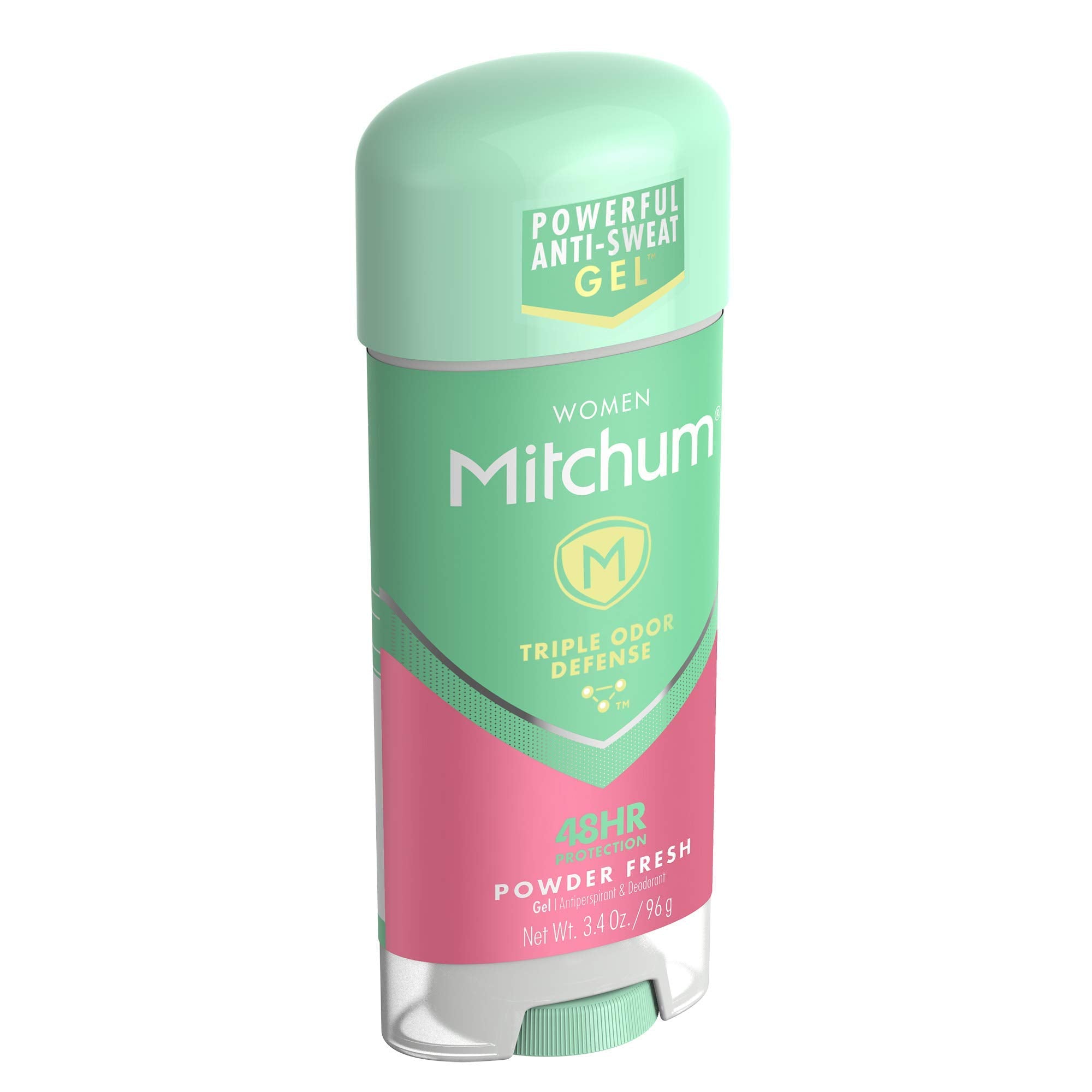 Mitchum para mujer, paquete de 2 desodorante gel transparente polvo fresco.
