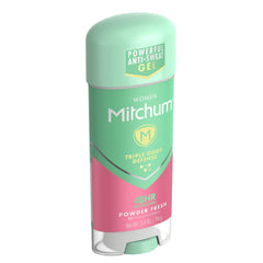 Mitchum para mujer, paquete de 2 desodorante gel transparente polvo fresco.