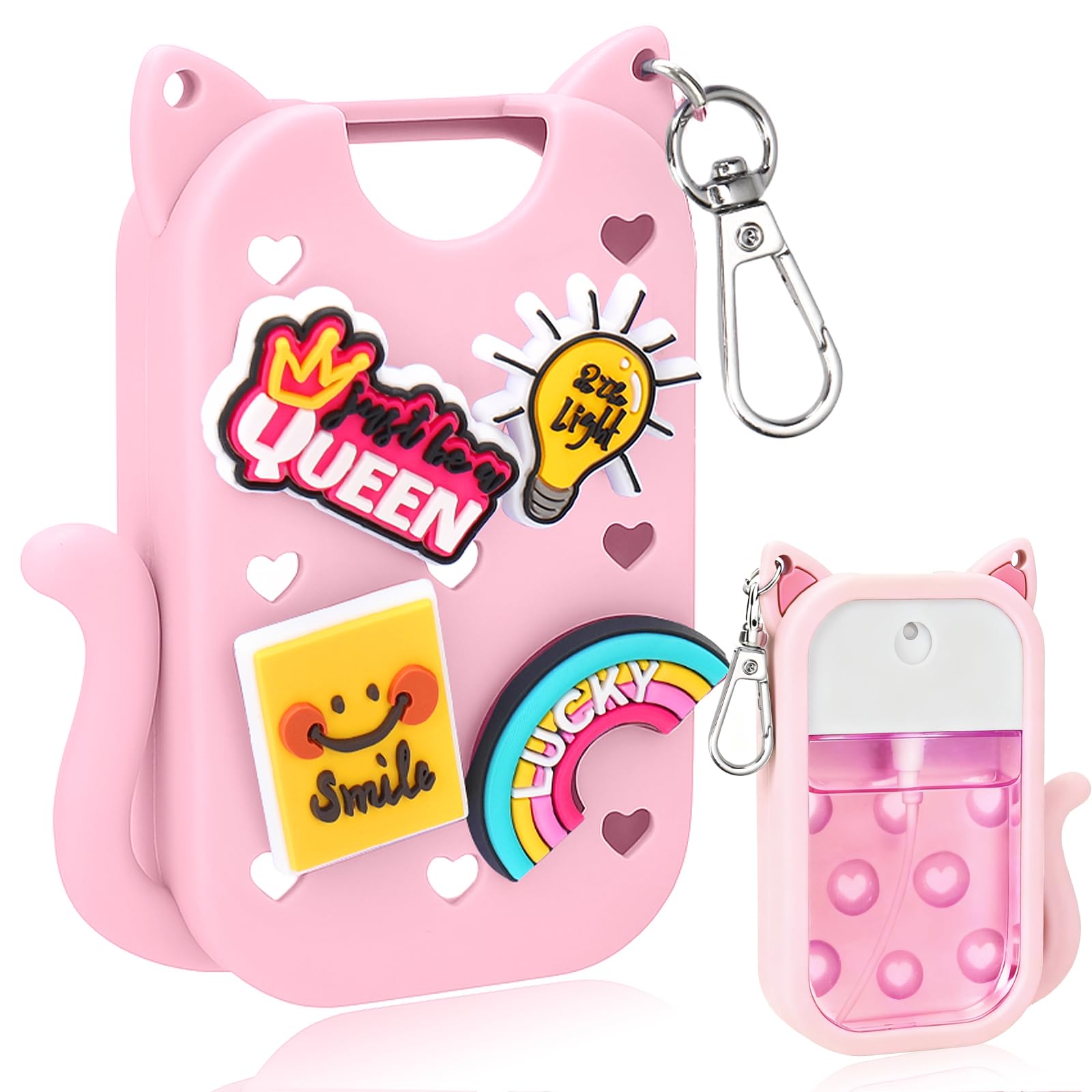 Mity rain estuche higienizante Touchland, vista general en rosa pastel, práctico para viaje