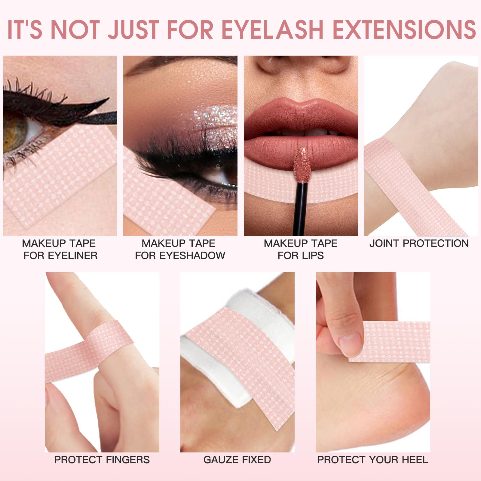 Miuffue cinta multifuncional de maquillaje, ideal para proteger áreas durante el maquillaje.
