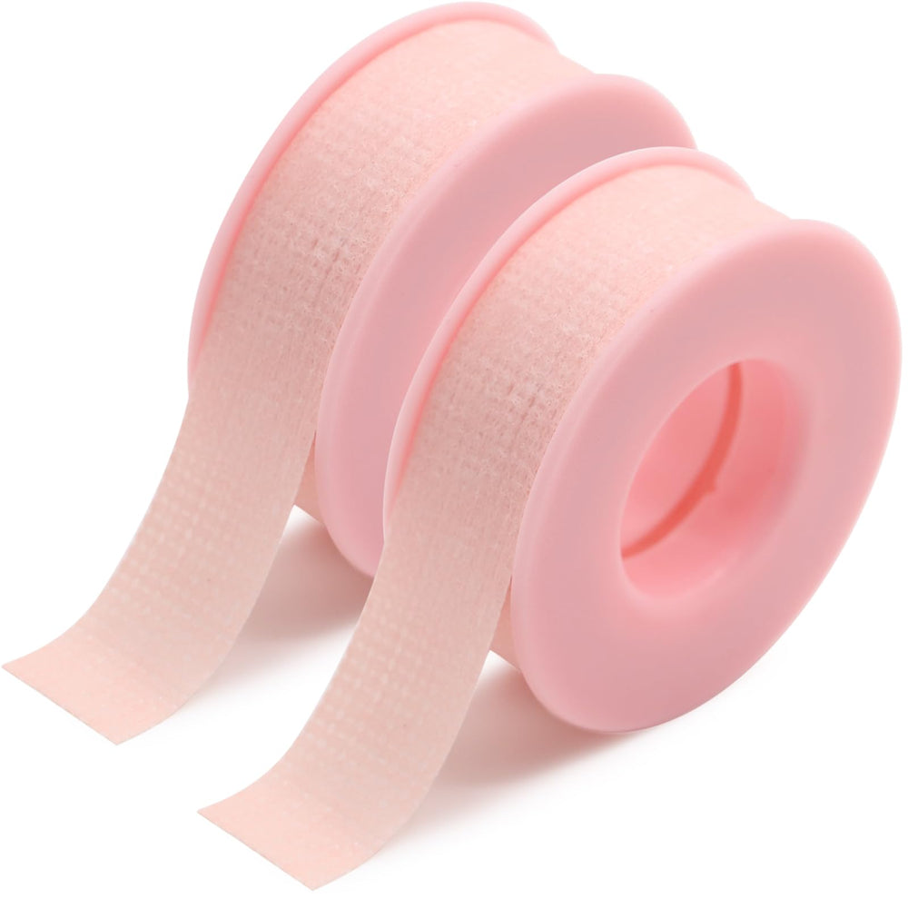 Miuffue cinta para pestañas rosa sensible, cómodo para ojos sensibles durante extensiones.