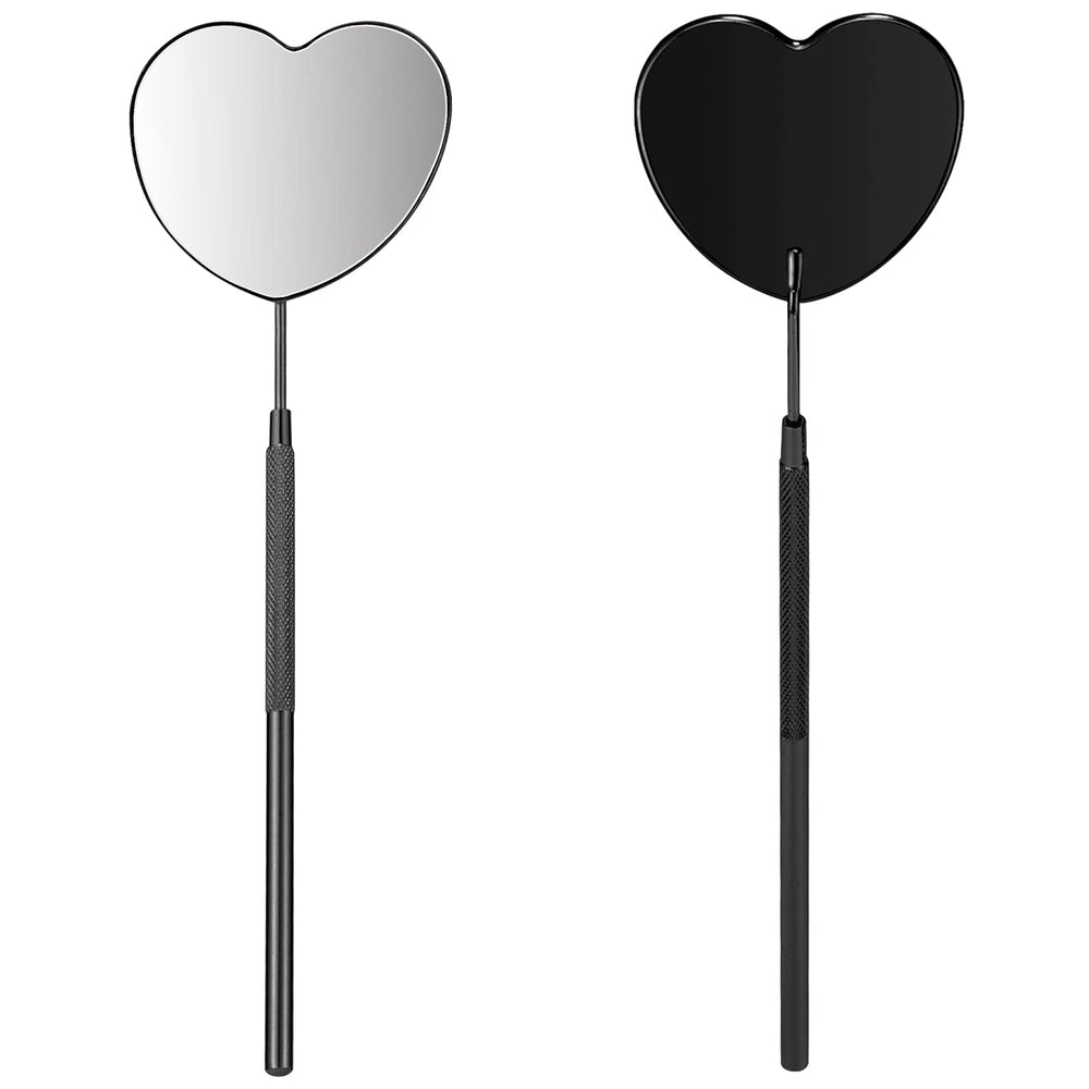 Miuffue espejo para pestañas en forma de corazón desmontable revisión precisa
