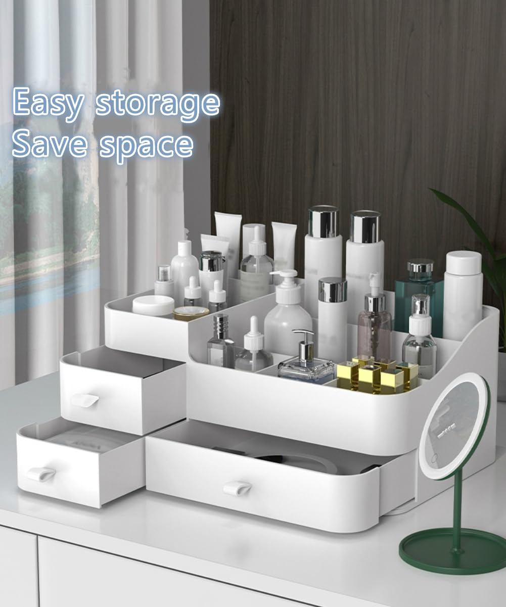 MIUOPUR organizador blanca con sección superior para brochas y utensilios