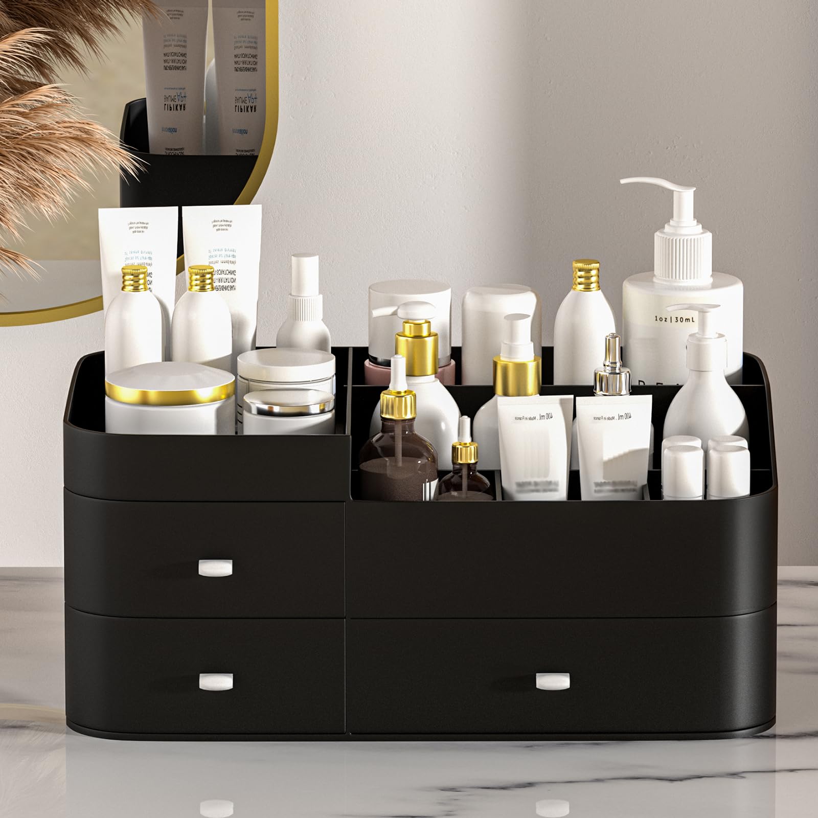 MIUOPUR Organizador de perfumes para hombre, cajón grande para botellas grandes.