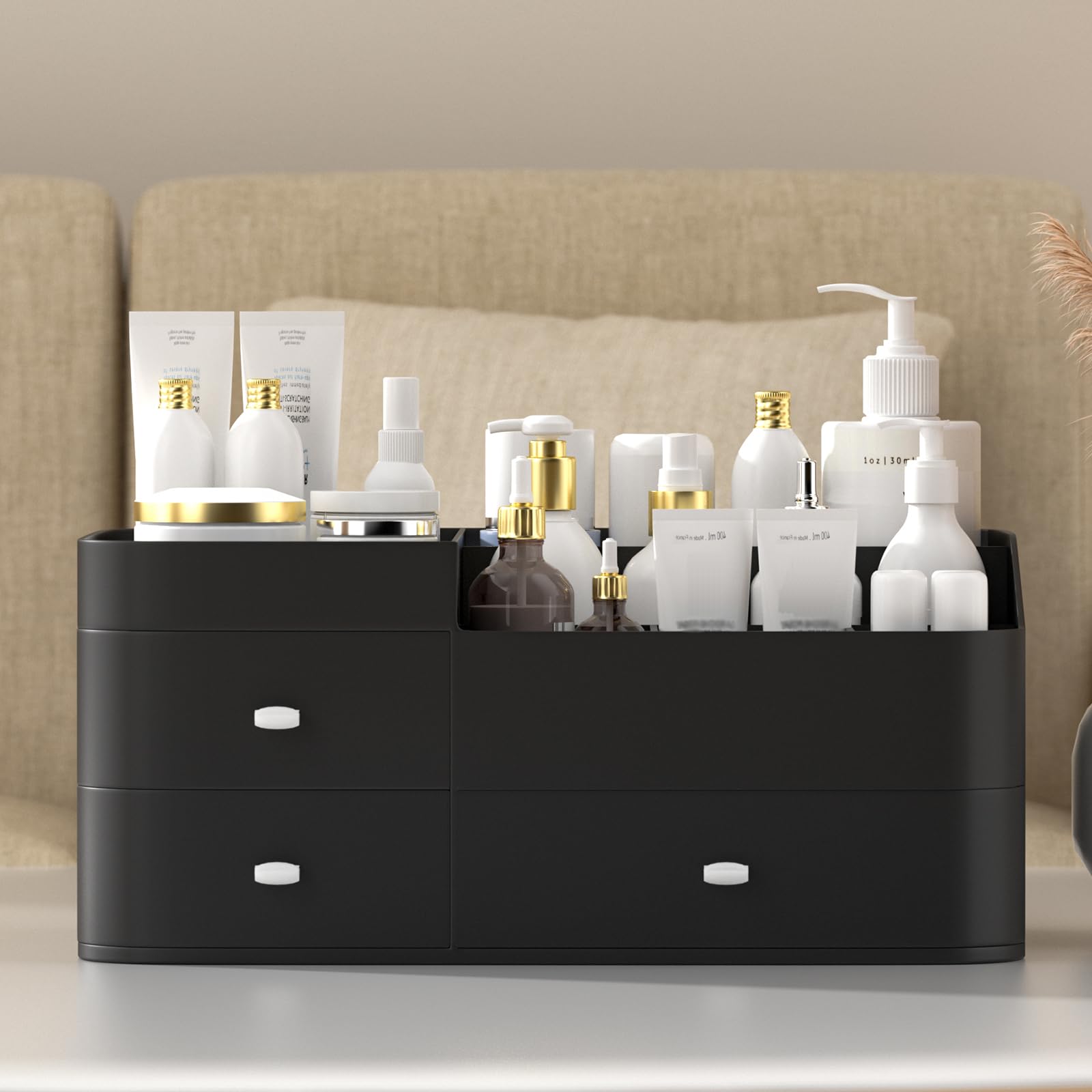 MIUOPUR Organizador de perfumes para hombre, diseño elegante para el hogar.