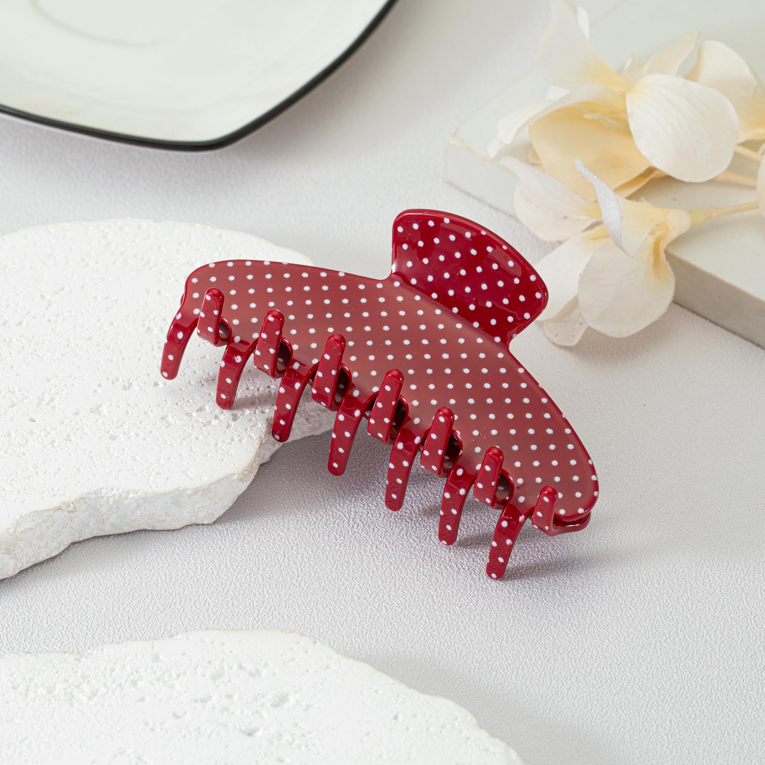 Mixcbe pinza estilo francés con dientes antideslizantes para recogidos firmes.