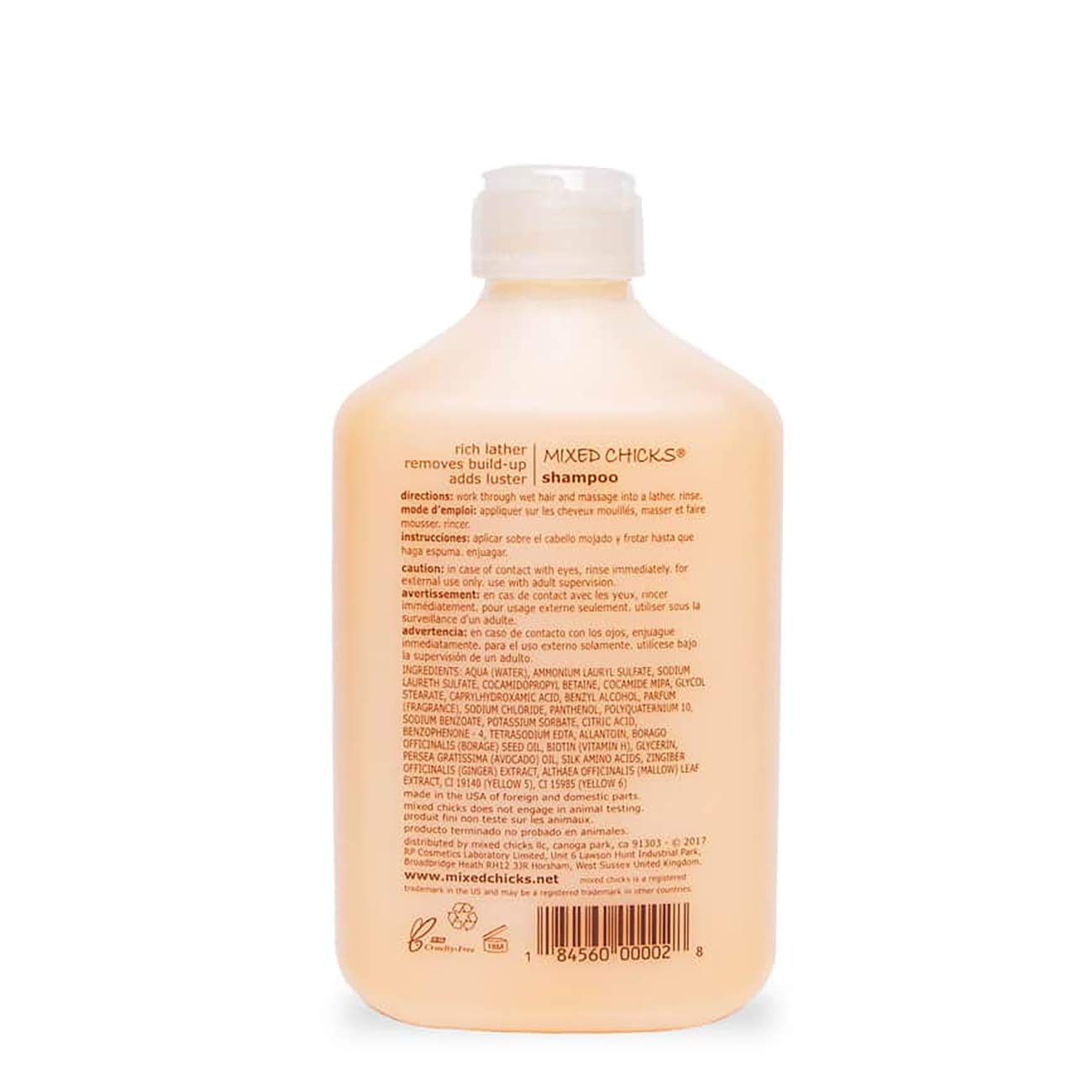 Mixed Chicks champú clarificador suave, aplicación en la palma para cabello limpio
