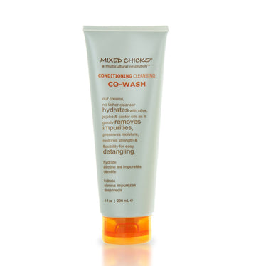 Mixed Chicks Co-Lavado Condicionante en bote de 8 oz para rizos suaves.