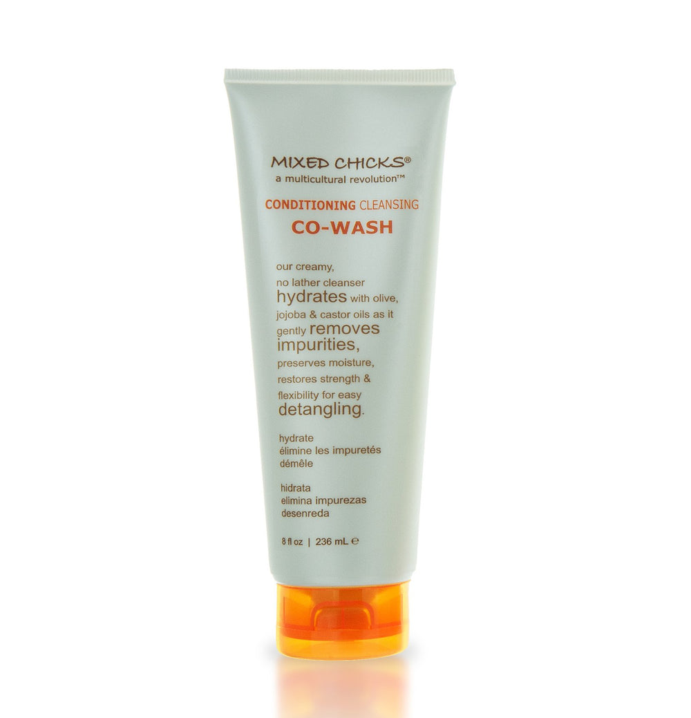 Mixed Chicks Co-Lavado Condicionante en bote de 8 oz para rizos suaves.