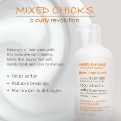 Mixed Chicks acondicionador desenredante en cabello húmedo facilita desenredar.