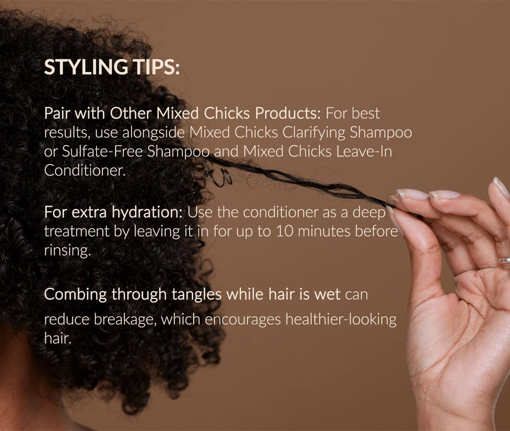 Uso diario de Mixed Chicks para cabello suave y desenredado.