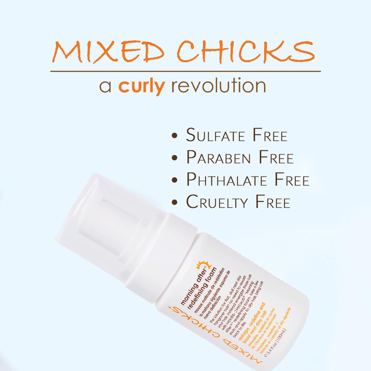 Rizos energizados gracias a Mixed Chicks, listo para renovar el look.