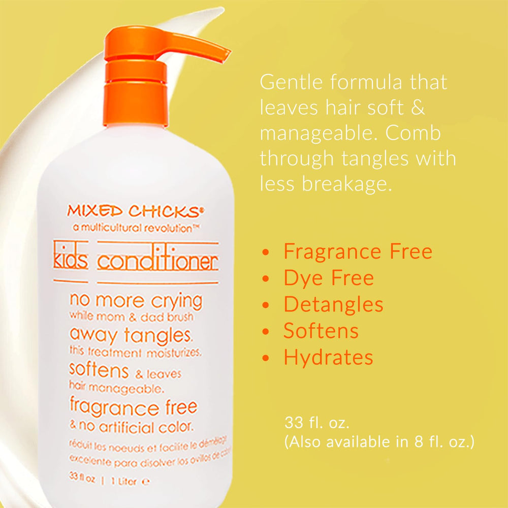 Mixed Chicks Kids Conditioner, aplicación para desenredar sin tirar del cabello.