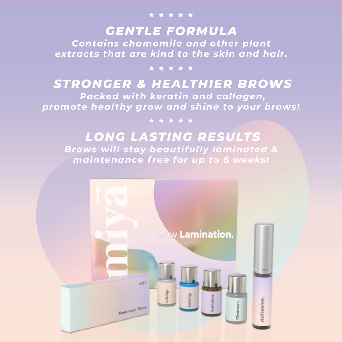 MIYA LASH cejas definidas con mayor cuerpo tras laminar
