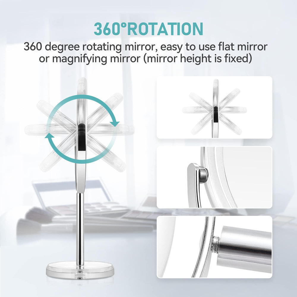 MIYADIVA Articulación 360° para ajustar ángulo y magnificación con comodidad.