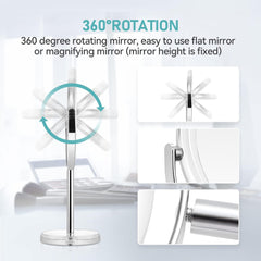 MIYADIVA Articulación 360° para ajustar ángulo y magnificación con comodidad.