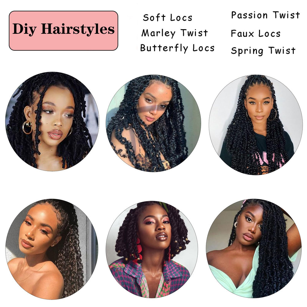 Miyamarch Springy Afro Twist textura densa para mayor volumen