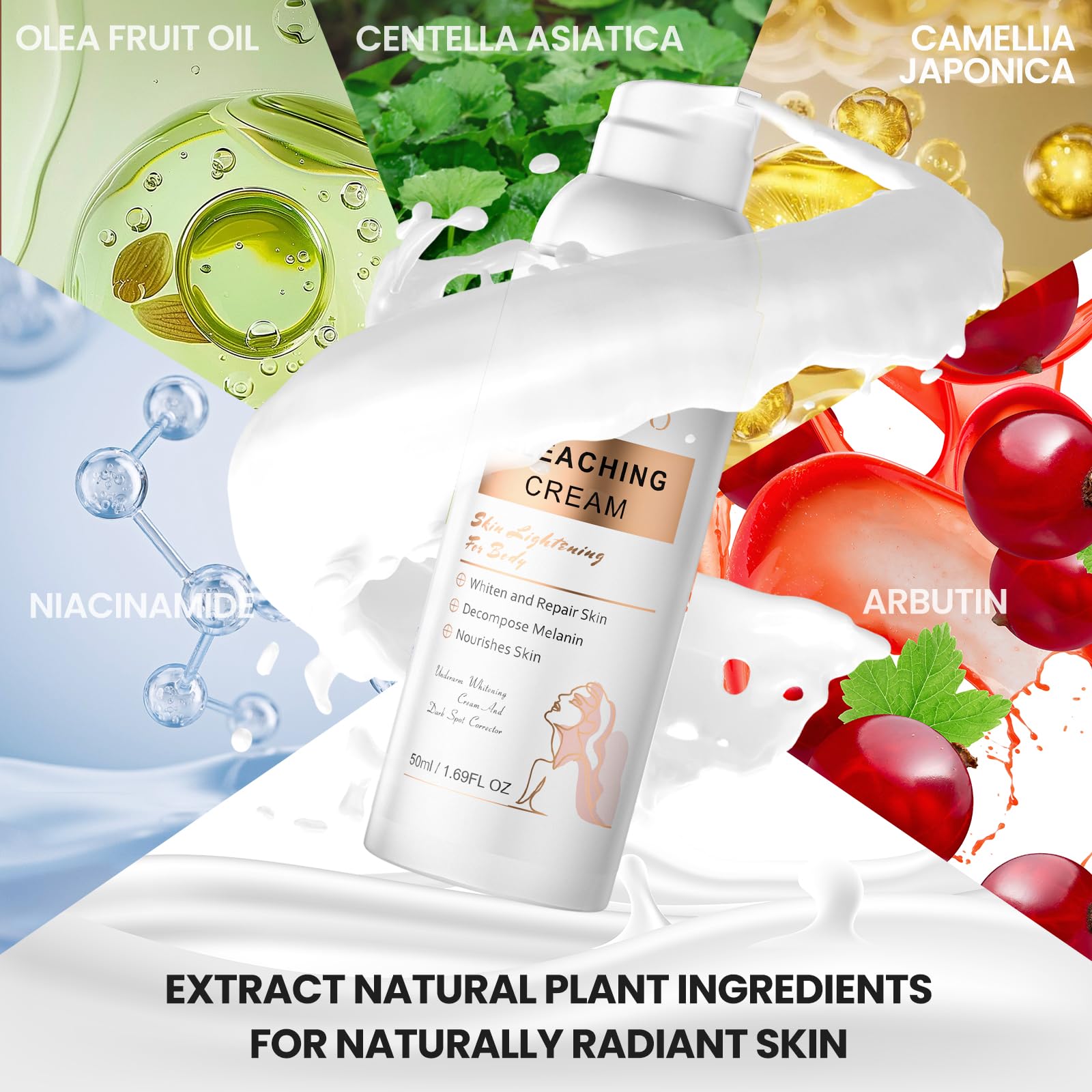 MIYINADO Crema Vitamina C - línea del bikini, luminosidad suave.