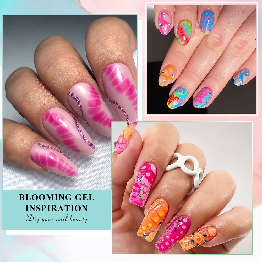 MIZHSE Blooming Gel Unas: acabado ligero y capa superior para brillo suave.