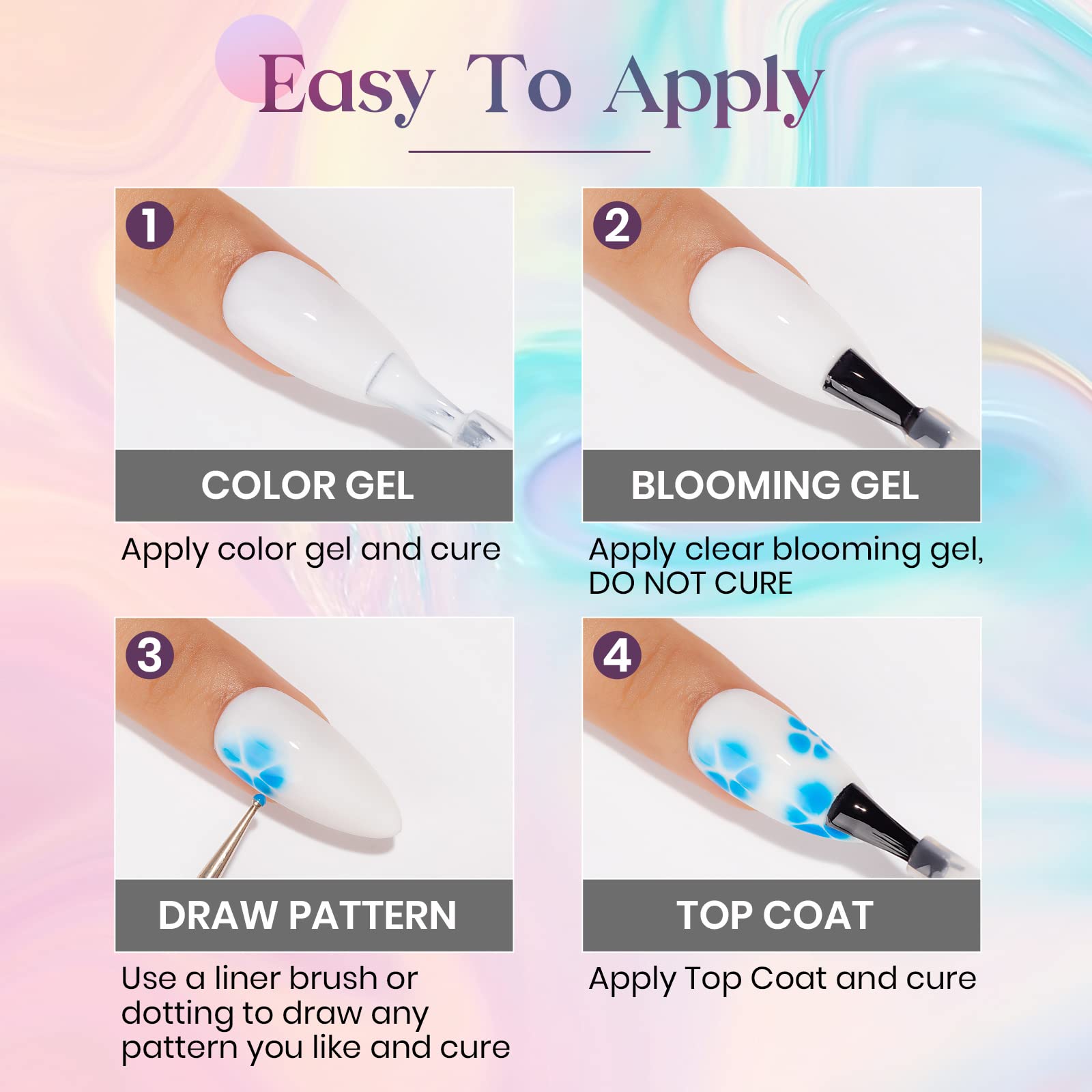 MIZHSE Blooming Gel Unas: requiere práctica para obtener el resultado final.