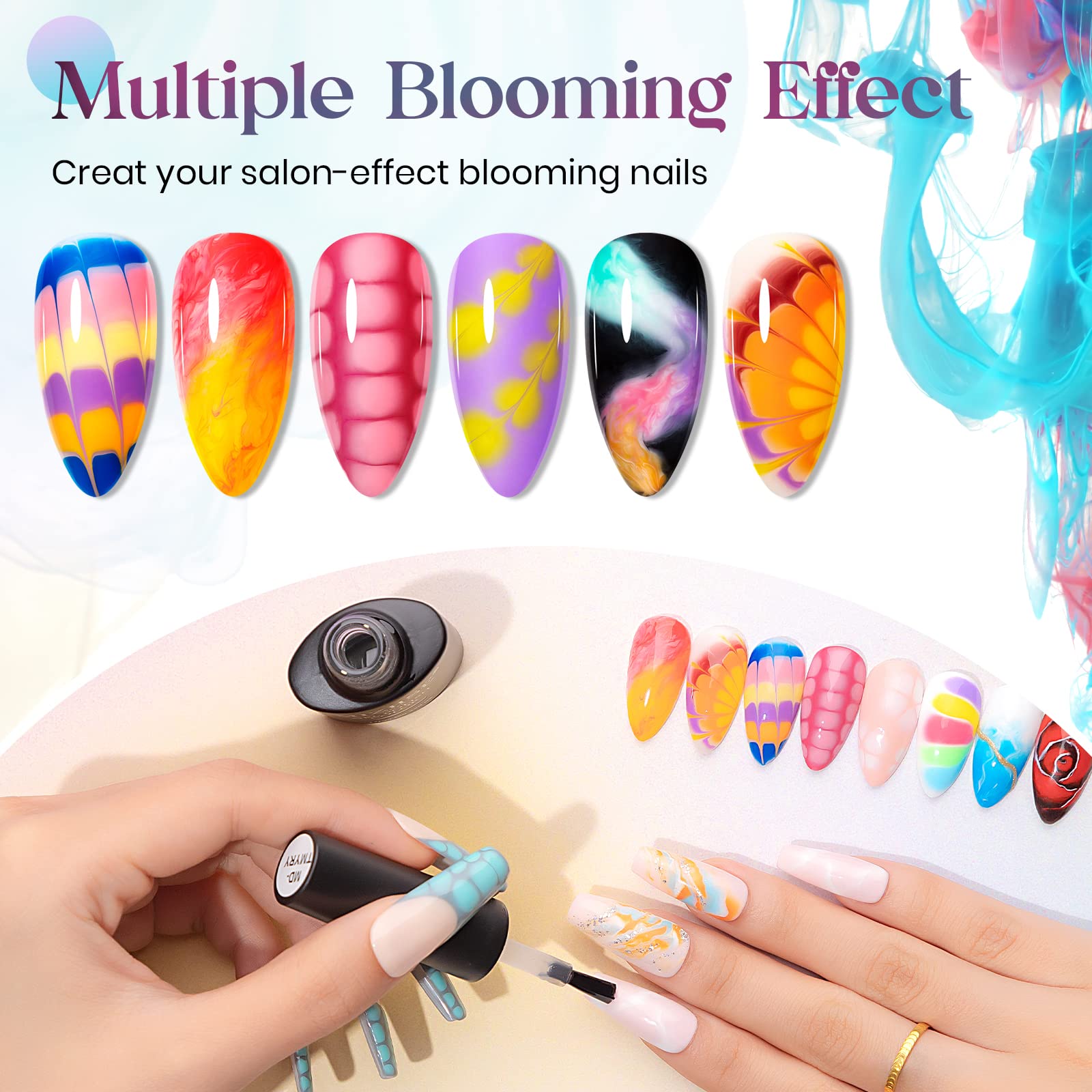 MIZHSE Blooming Gel Unas: ideal para crear arte en casa con lámpara UV/LED.