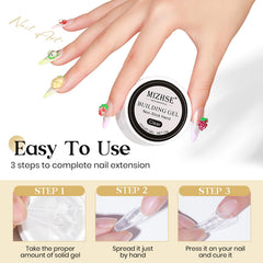 MIZHSE Gel de ensamblaje claro facilita extensiones en casa.