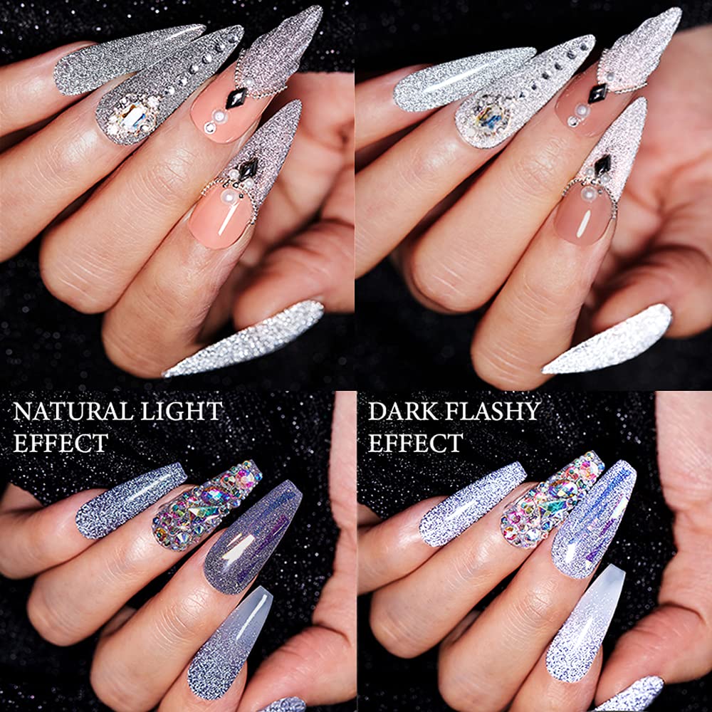 Esmalte gel plata clásico de MIZHSE, brillo sutil y sofisticado.