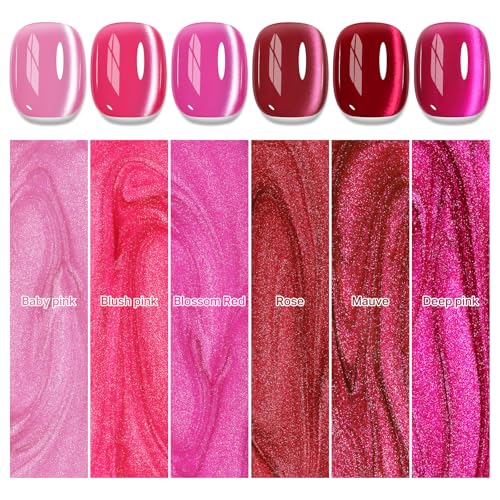 MIZHSE esmalte gel rosa intenso color profundo y duradero