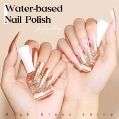 Esmalte MIZHSE Glitter para uñas, efecto brillo intenso.