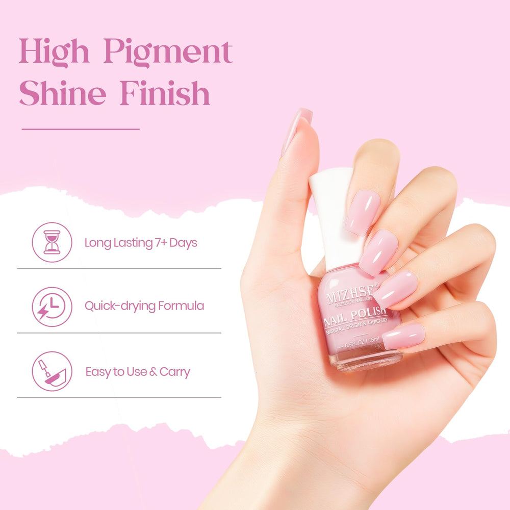 Esmalte MIZHSE para uñas, aplicación fácil, secado rápido sin lámpara.