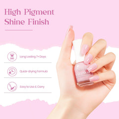 Esmalte MIZHSE para uñas, aplicación fácil, secado rápido sin lámpara.