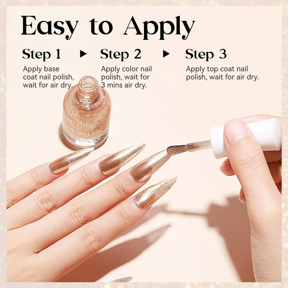 Esmalte MIZHSE para uñas, base y top recomendado para mayor durabilidad.