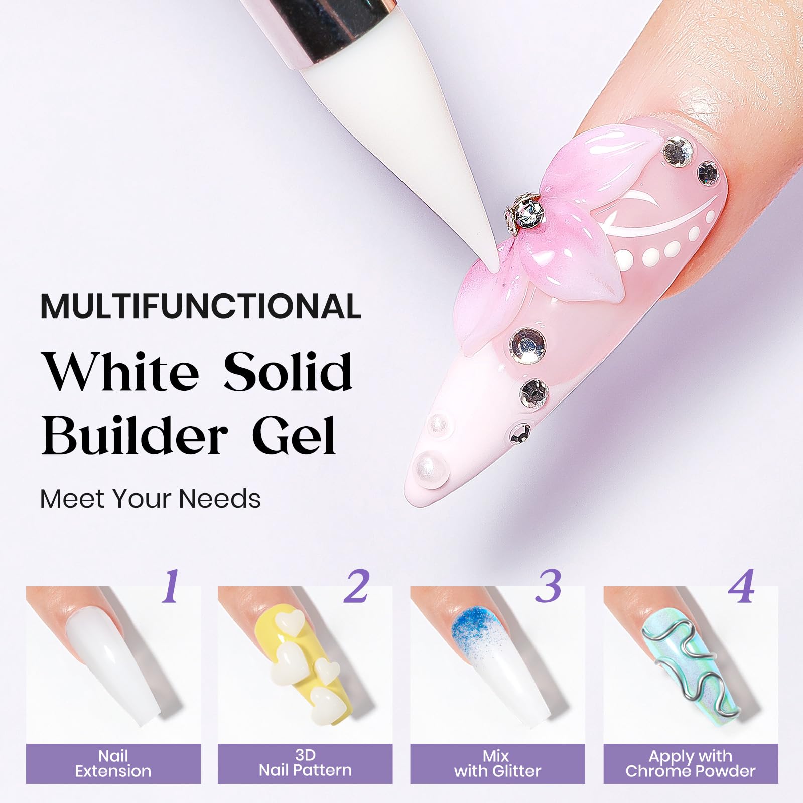 MIZHSE formas de uñas para extender y diseñar uñas con precisión.