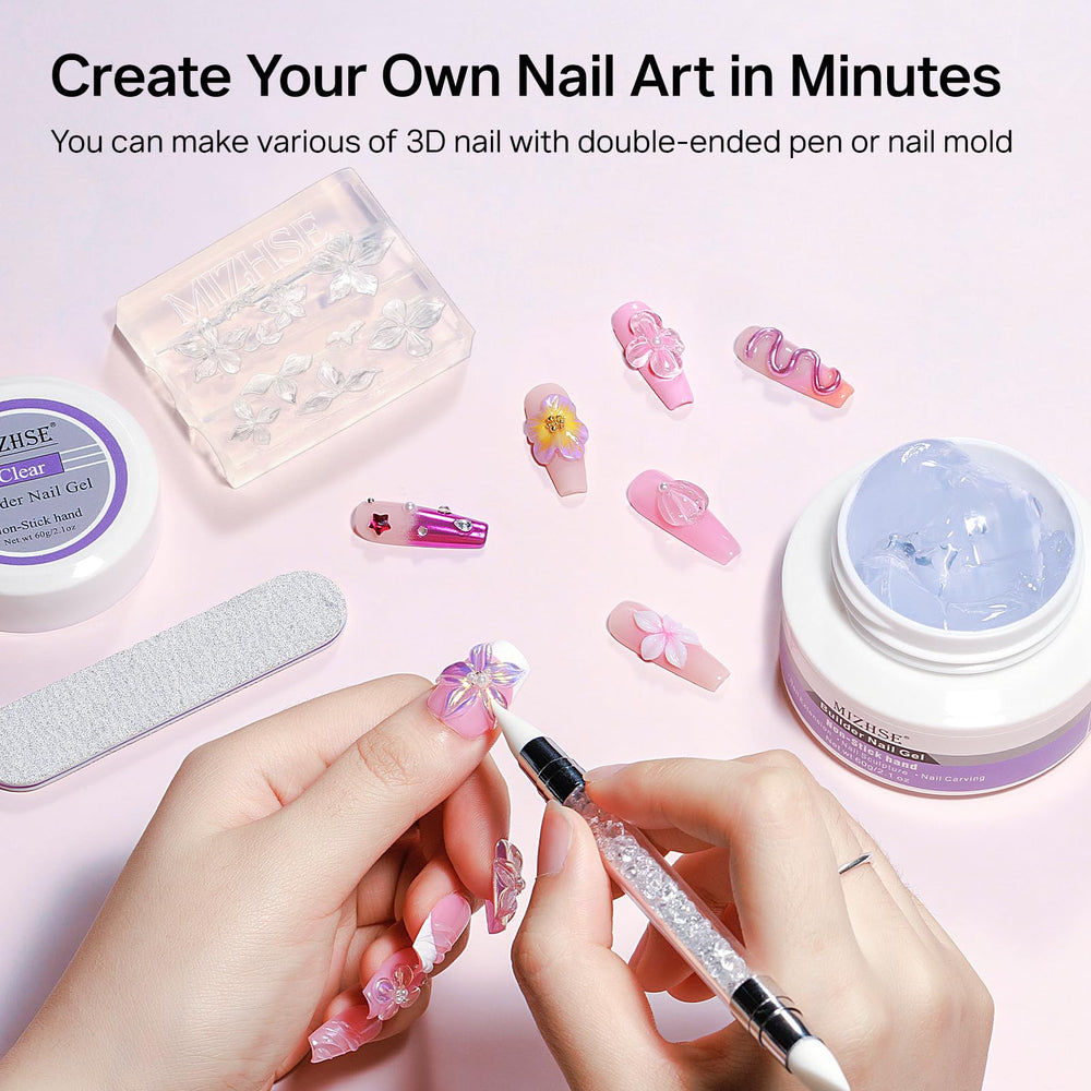 MIZHSE formas uñas 36 piezas, kit completo para extensión.