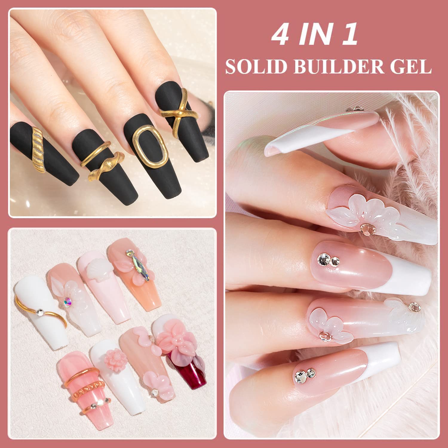 MIZHSE Gel Builder cura con UV/LED para secado rápido