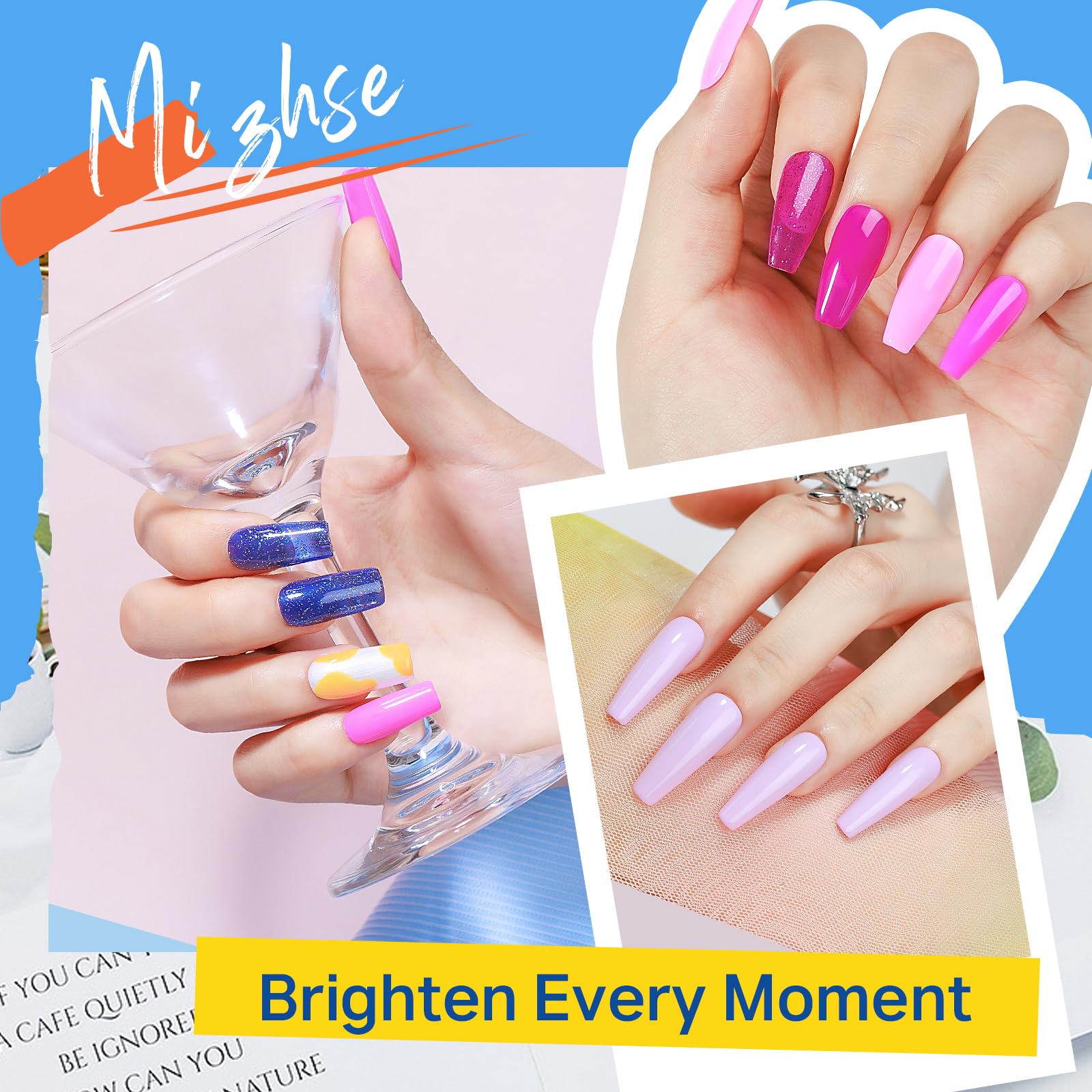 MIZHSE oil-based nail polish bottle highlighting glossy smooth finish