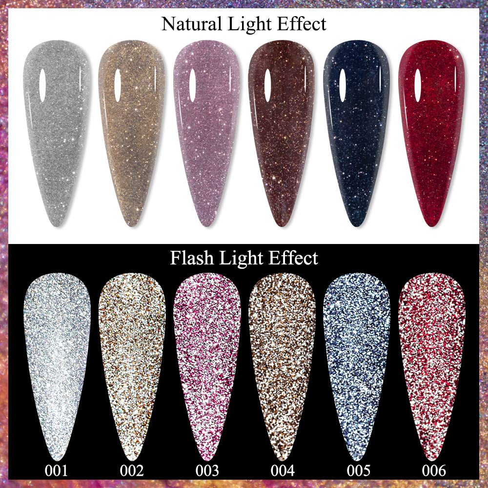 MIZHSE gel purpurina dorado noble para uñas, aspecto lujoso bajo luz natural