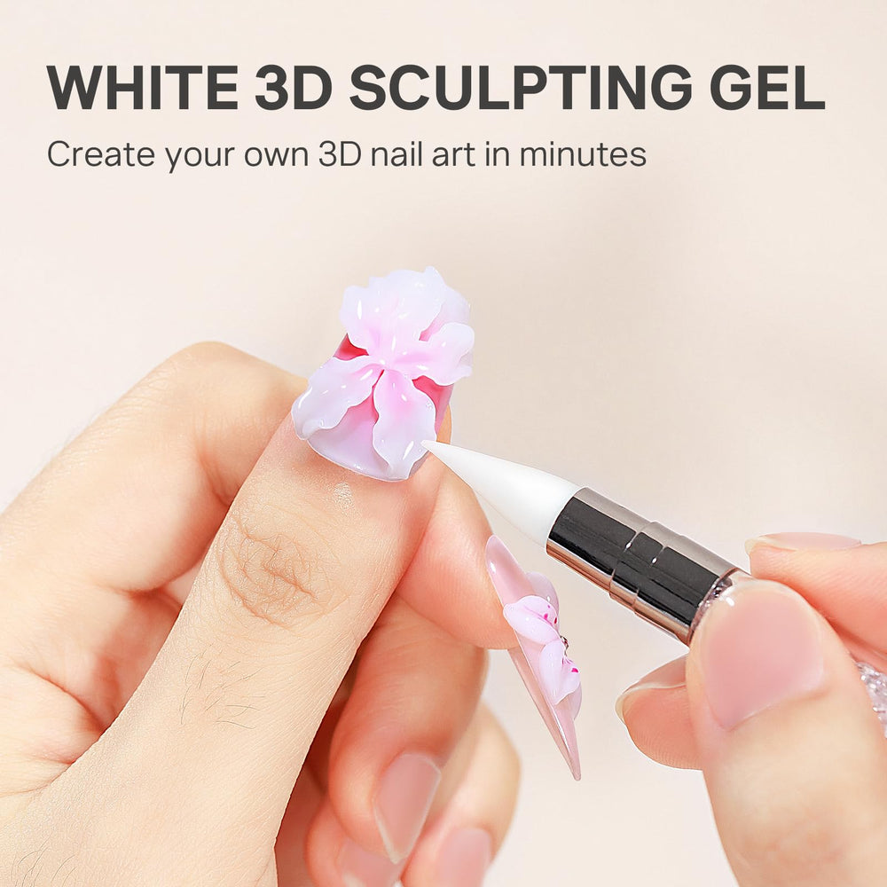 MIZHSE gel 3D: arte en bola para crear 3D detallado en uñas.