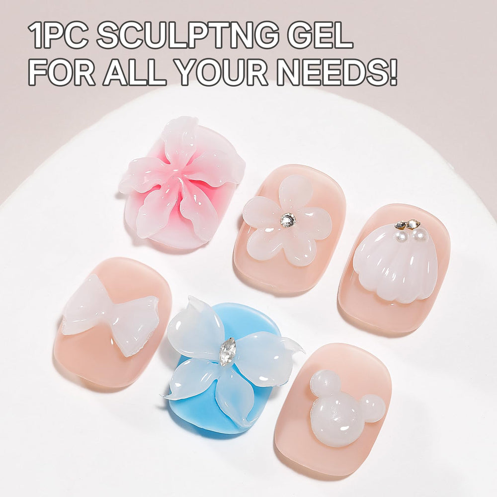 MIZHSE gel 3D: resina natural y segura para uñas fuertes.