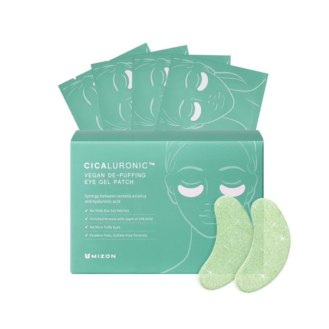 Parche ocular MIZON Cicaluronic con 24K oro para bolsitas y cansancio de ojos