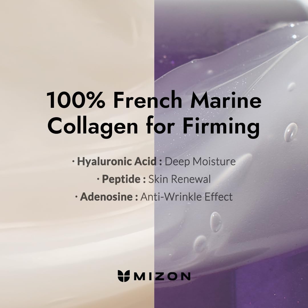 MIZON Crema para ojos, ingredientes clave: colágeno y elastina para mayor firmeza