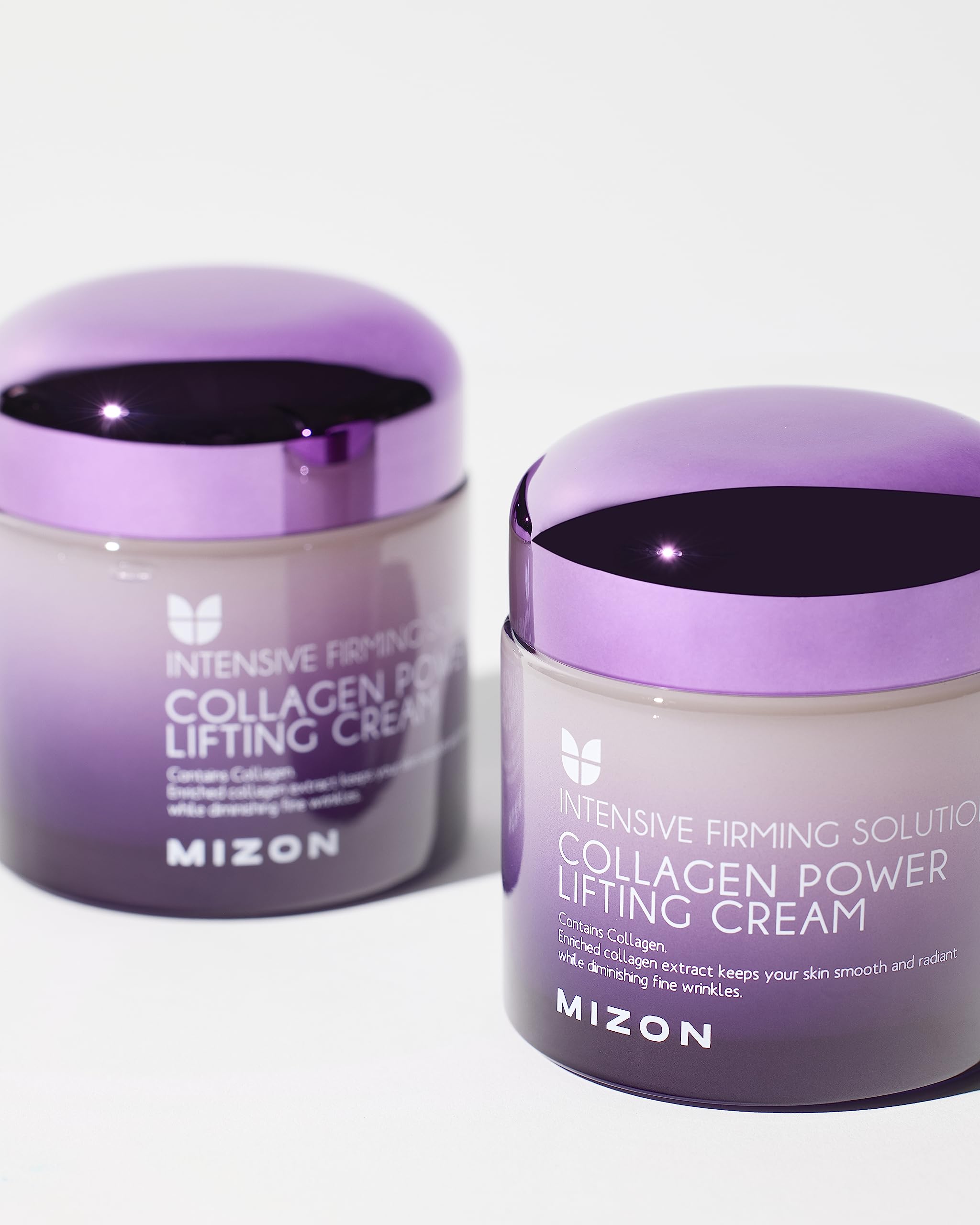 MIZON Collagen Power Lifting Cream, textura ligera, absorción rápida para la piel.